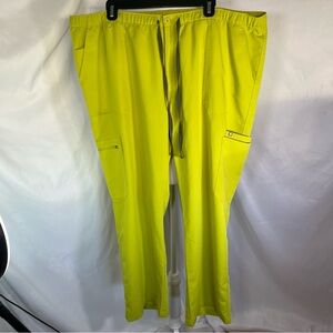 Figs Men's Axim Cargo Scrub Pants Limeade Lime Green/Yellow Green 4XL Medical RN